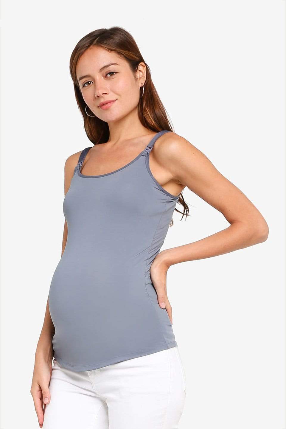 Meghan Nursing Top Camisole Grey Maternity Intimates Maternity Wear Nursing & Maternity Camisole Spring Maternity
