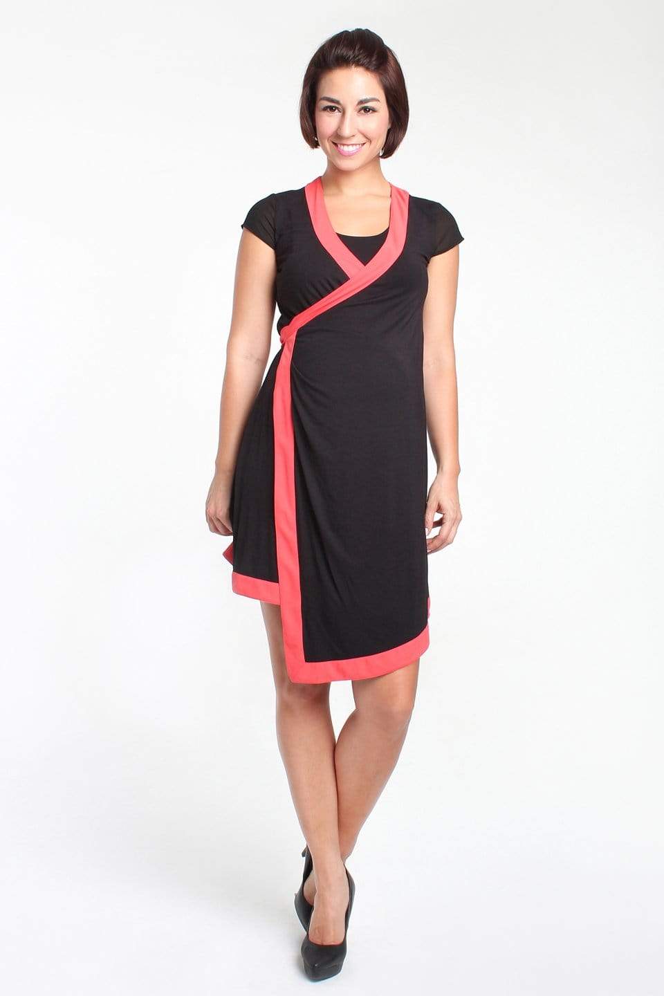 Spring Maternity's Glenda Wrap Maternity Dress Ink Dresses