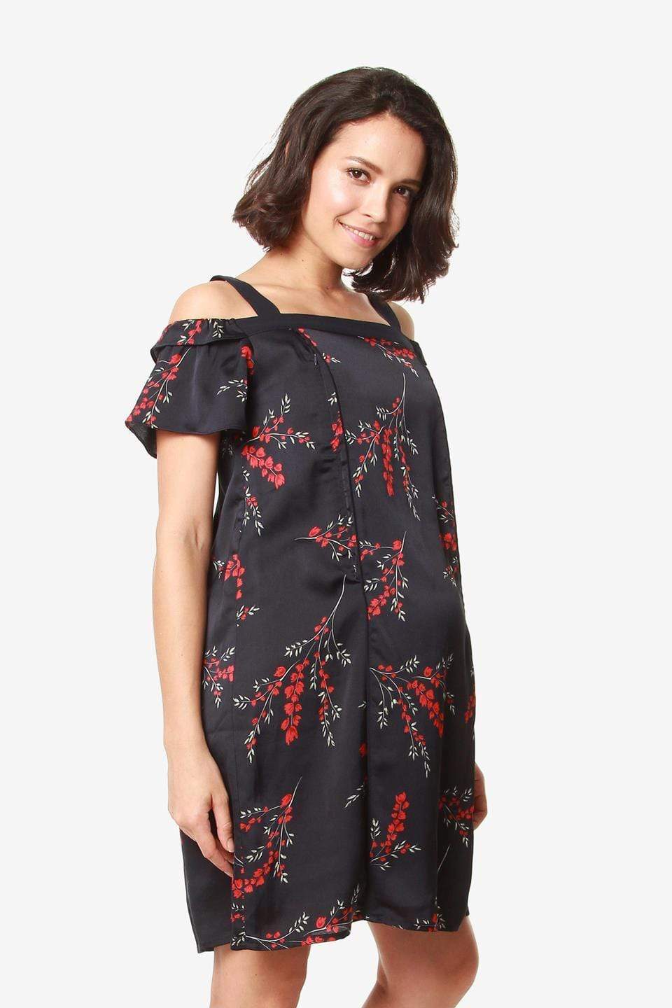 Spring Maternity's Dyna Maternity Dress Navy Floral Dresses