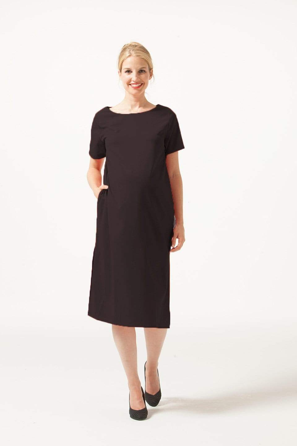 Spring Maternity's Faithe Nursing Dress Black Dresses