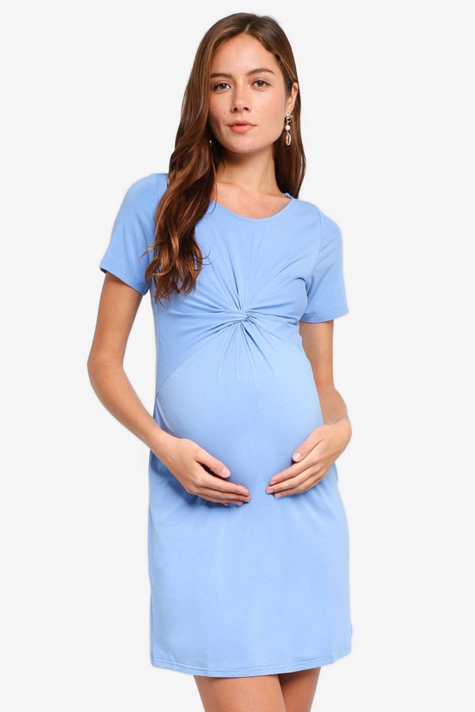 Spring Maternity's Clea Nursing Short Sleeve Nursing Dress Perry Dresses