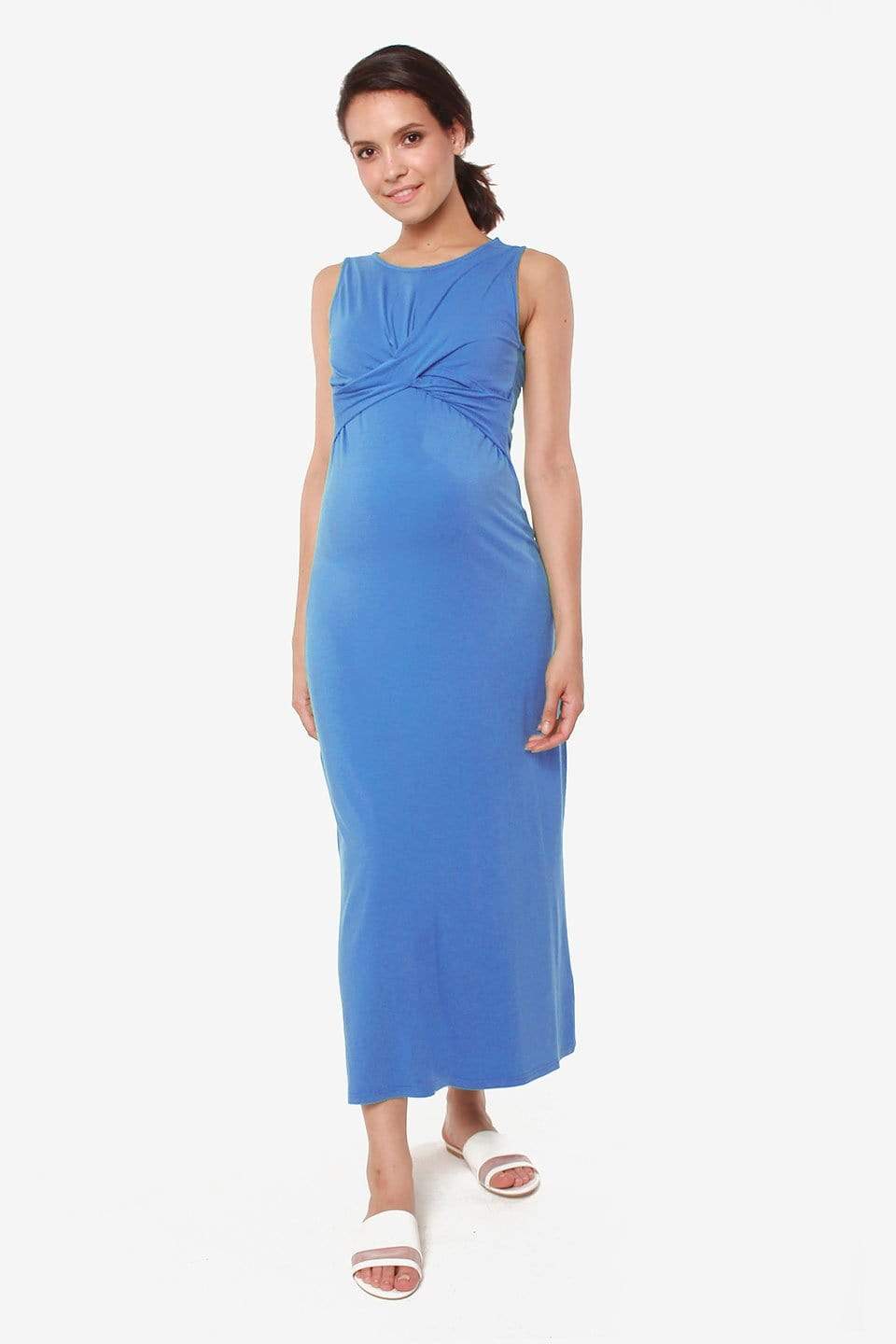 Spring Maternity's Chiyo Nursing Sleeveless Nursing Dress Ocean Dresses