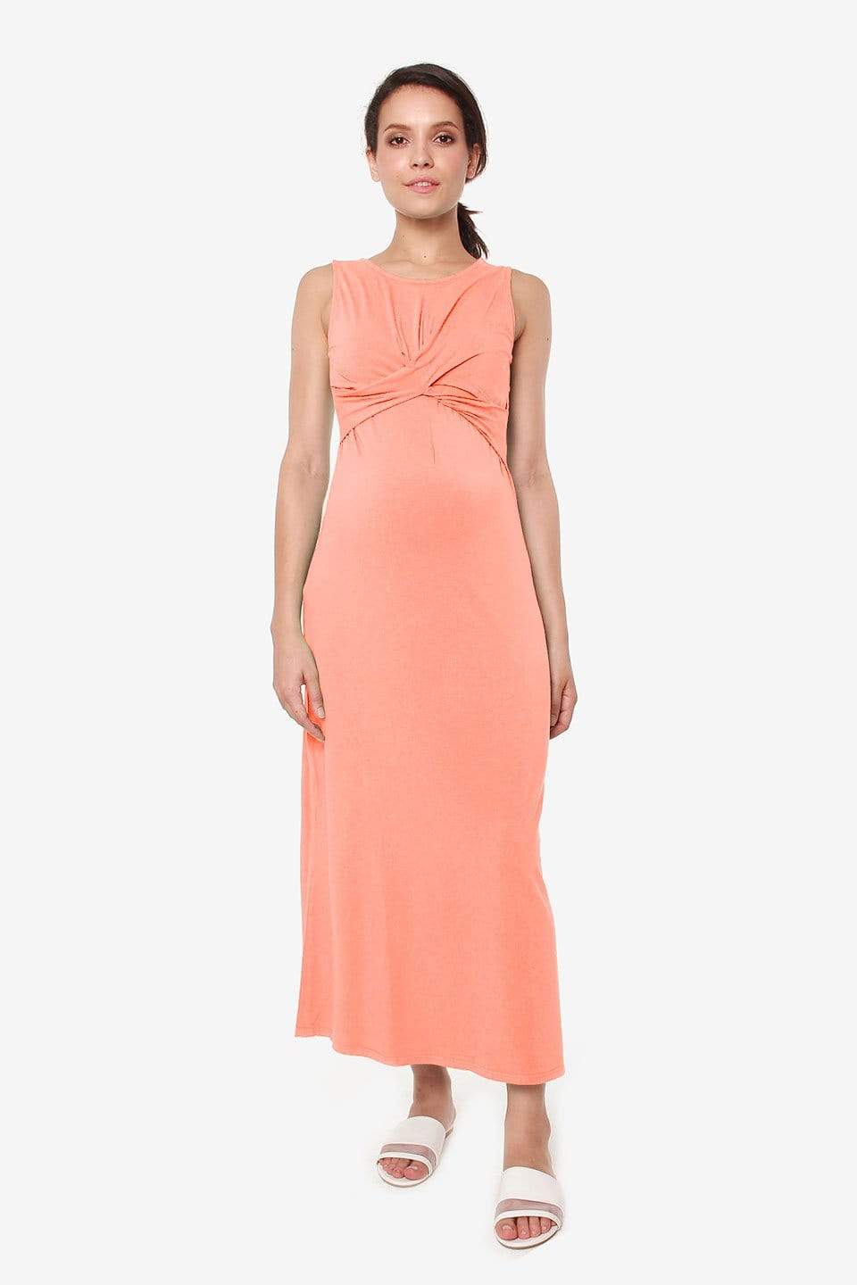 Spring Maternity's Chiyo Nursing Sleeveless Nursing Dress Tulip Dresses