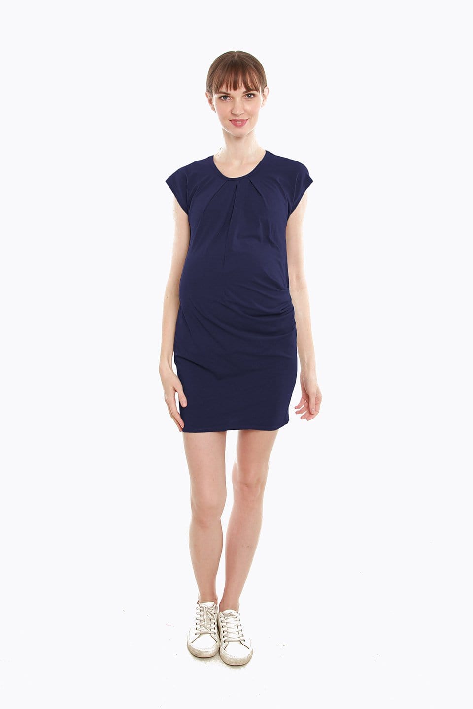 Spring Maternity's Cattee Nursing Dress Navy Dresses