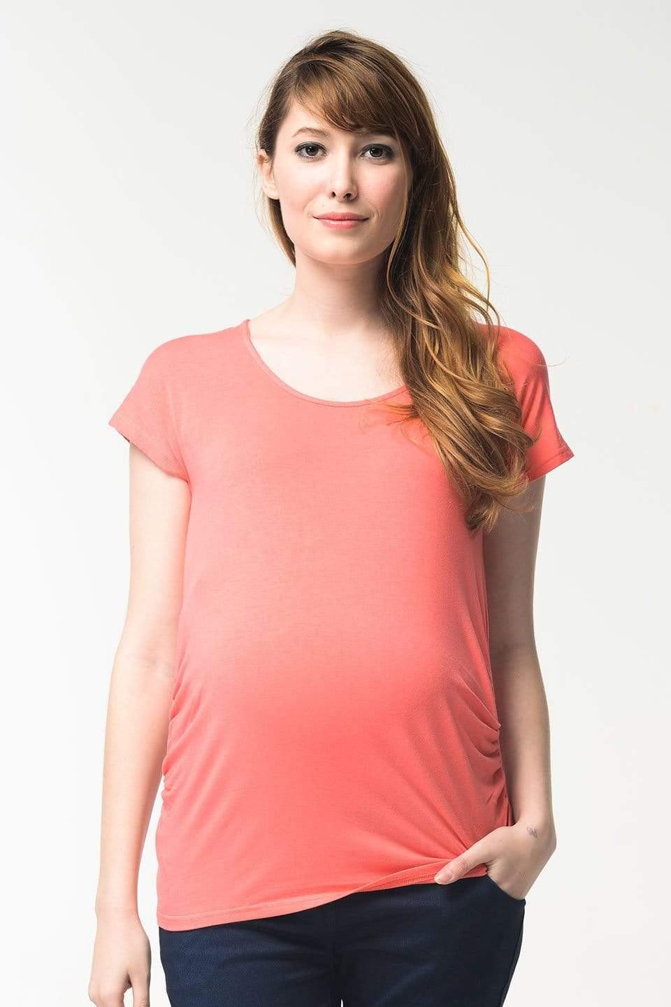Pat Bamboo Cotton Maternity Top Maternity Tops Maternity Wear Tops Spring Maternity