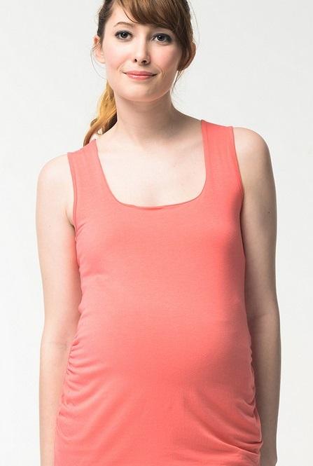 Patty Bamboo Cotton Tank Top Coral Maternity Tops Maternity Wear Tops Spring Maternity