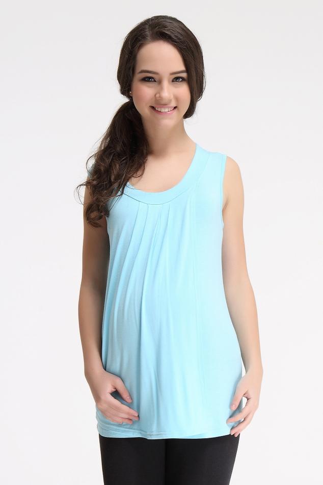 Ada Drape Tunic Top Aqua Nursing Top Maternity Wear