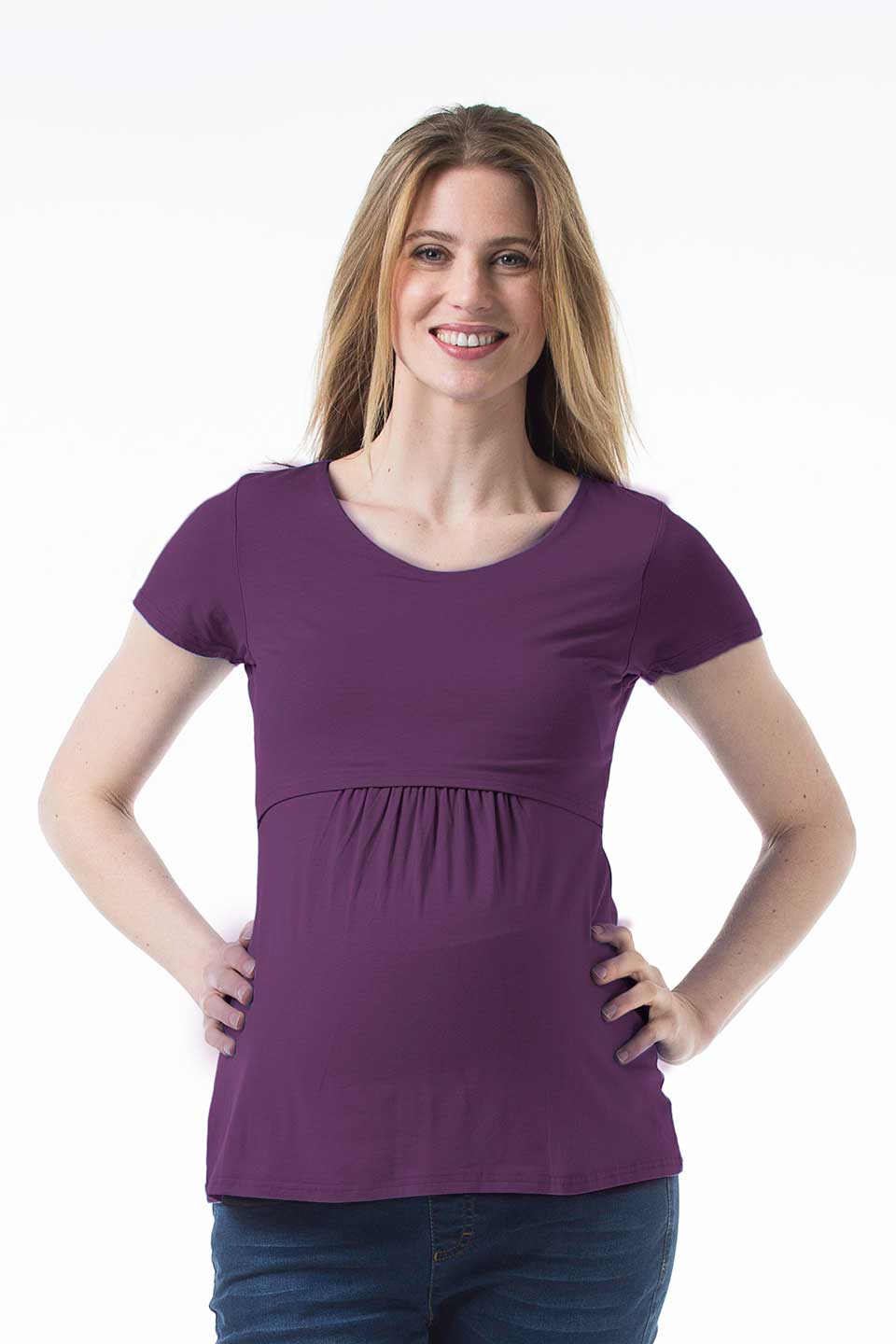 Aggie Empire Nursing Top Eggplant Nursing Top Maternity Wear