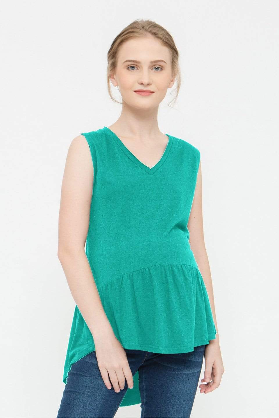 Caly Ruffled Hem Nursing Top Meadow Nursing Tops Spring Maternity Maternity Wear Tops