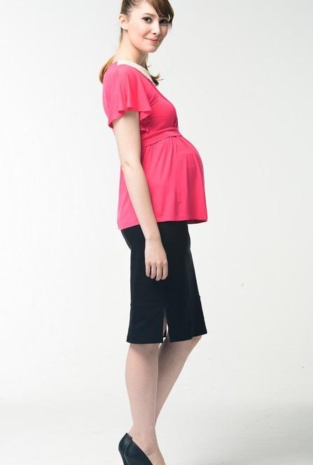 Nan Bamboo Top Cerise Maternity Tops Maternity Wear Tops Spring Maternity