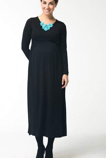 Spring Maternity's Mara Maxi Dress Black Dresses