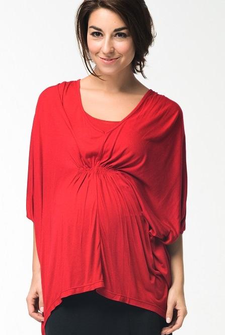 Mabel Maternity Top Red Maternity Tops Maternity Wear Tops Spring Maternity
