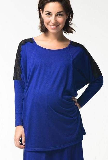 Maddie Maternity Top Indigo Maternity Tops Maternity Wear Tops Spring Maternity