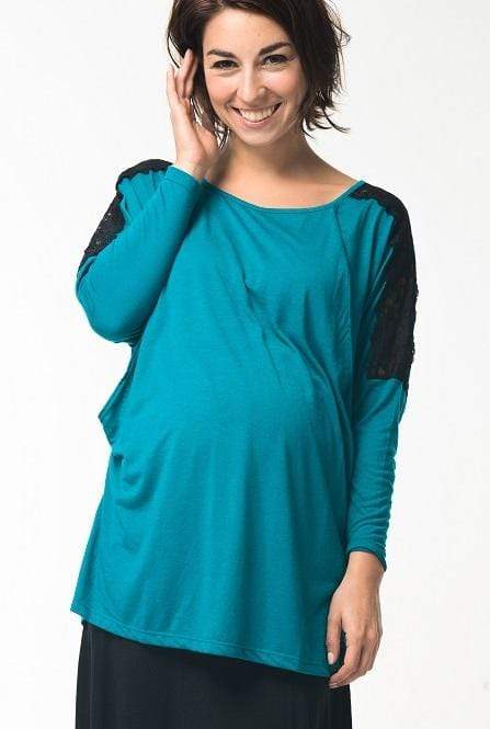 Maddie Maternity Top Teal Maternity Tops Maternity Wear Tops Spring Maternity