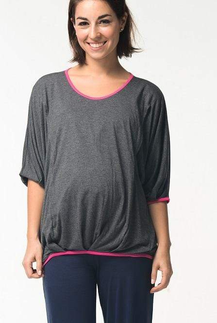 Madge Zip Maternity Top Grey Maternity Tops Maternity Wear Tops Spring Maternity