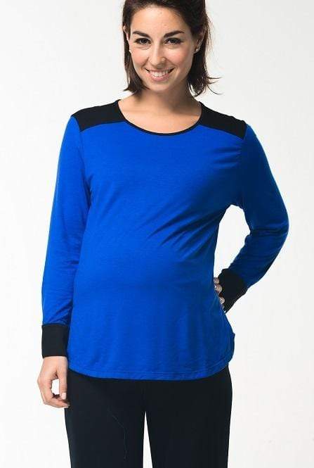 Maggie Contrast Maternity Top Ryl Maternity Tops Maternity Wear Tops Spring Maternity