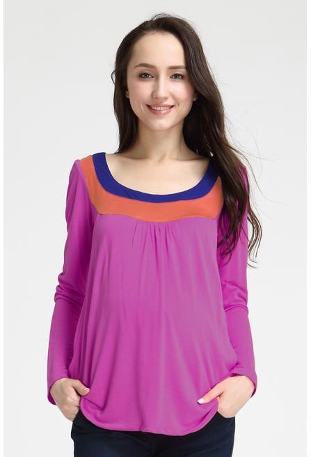 Elena Contrast Neck Maternity Top Royal Blue Maternity Tops Maternity Wear Tops Spring Maternity
