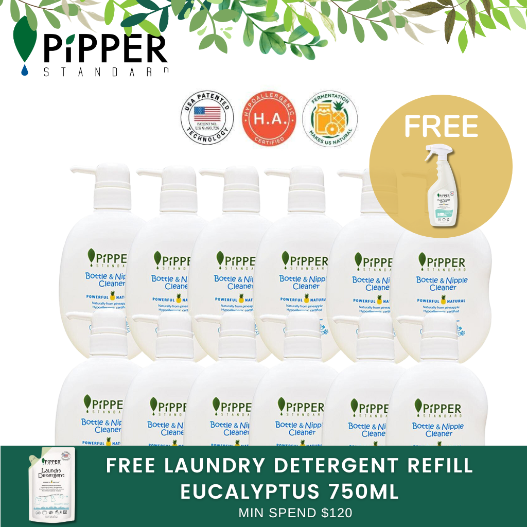 Pipper Standard Bottle & Nipple Cleaner 500ml X 12 [carton]