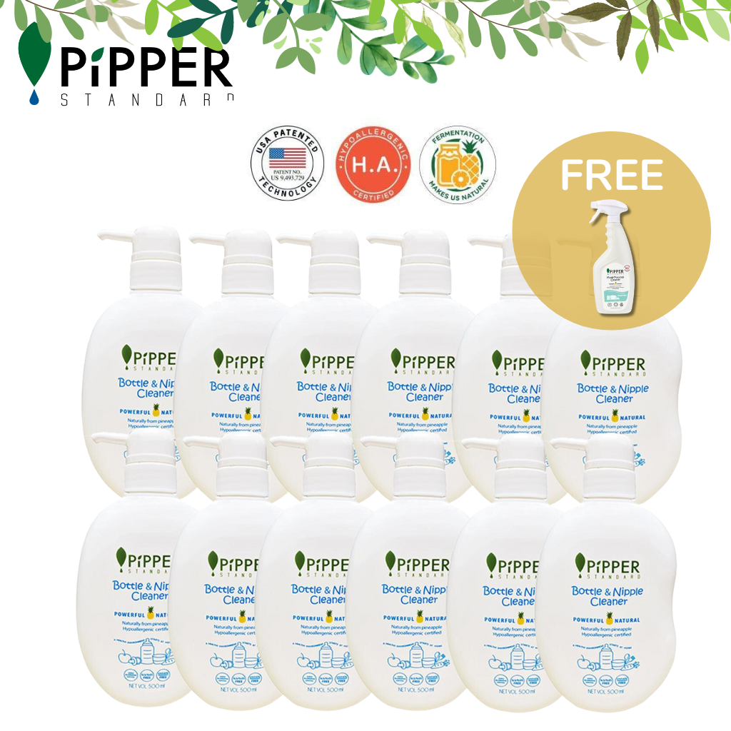 Pipper Standard Bottle & Nipple Cleaner 500ml X 12 [carton]