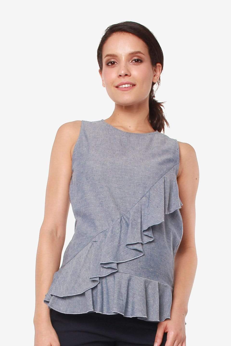 Carmeline Nursing Top Denim Nursing Tops BOVE Maternity Wear Tops