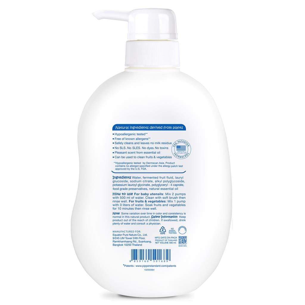 Pipper Standard Bottle & Nipple Cleaner 500ml X 12 [carton]