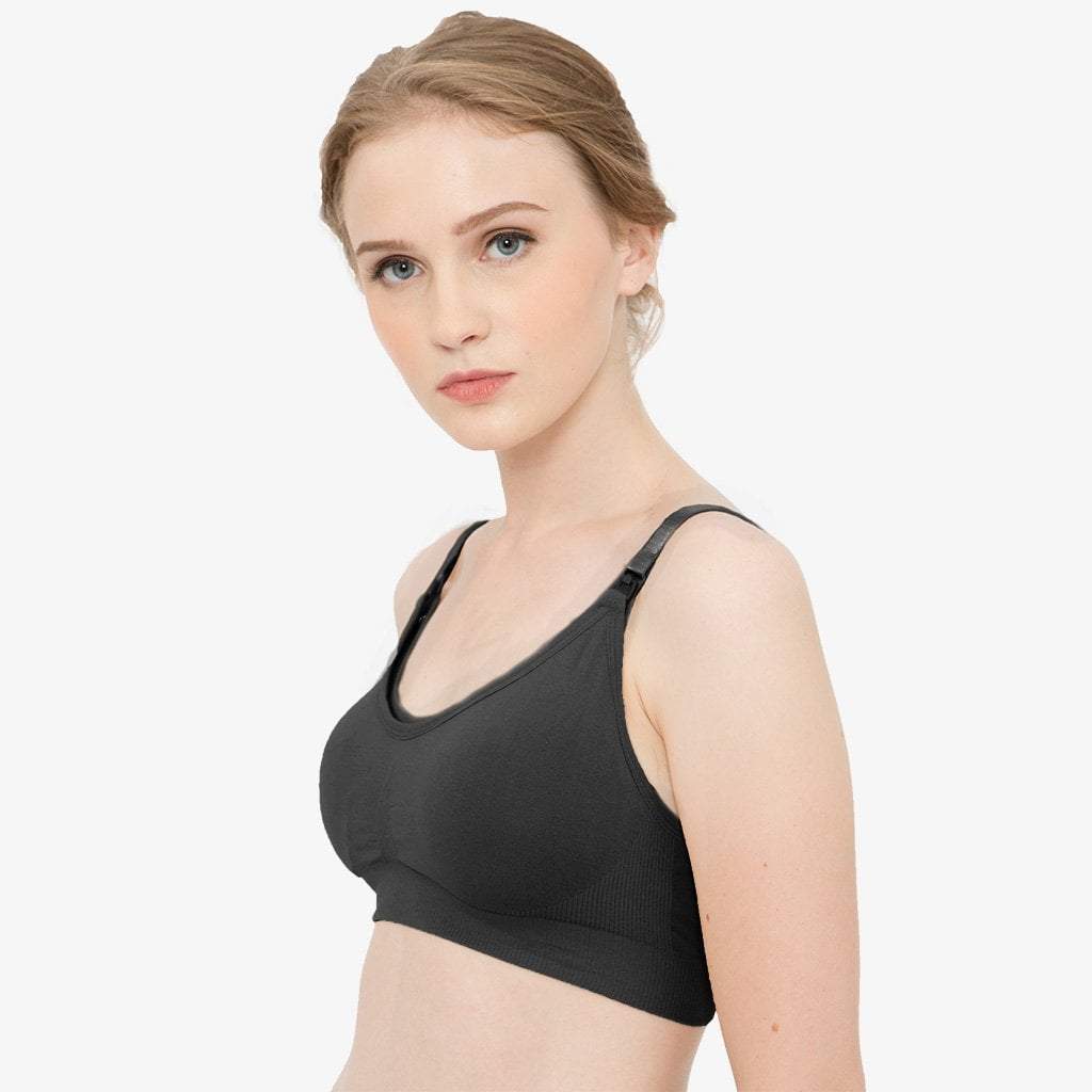 Moselle Seamless Maternity & Nursing Bra Black