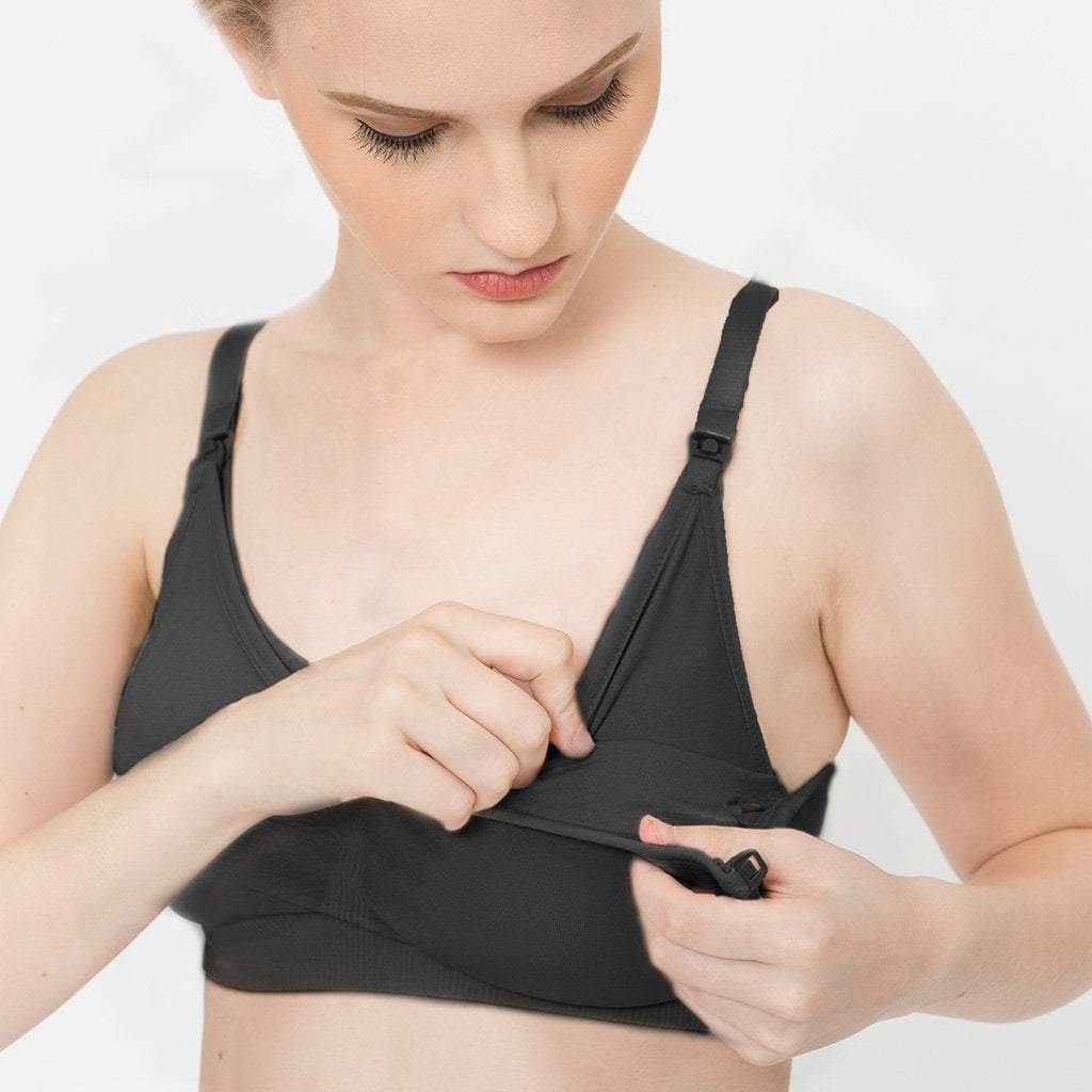 Moselle Seamless Maternity & Nursing Bra Black