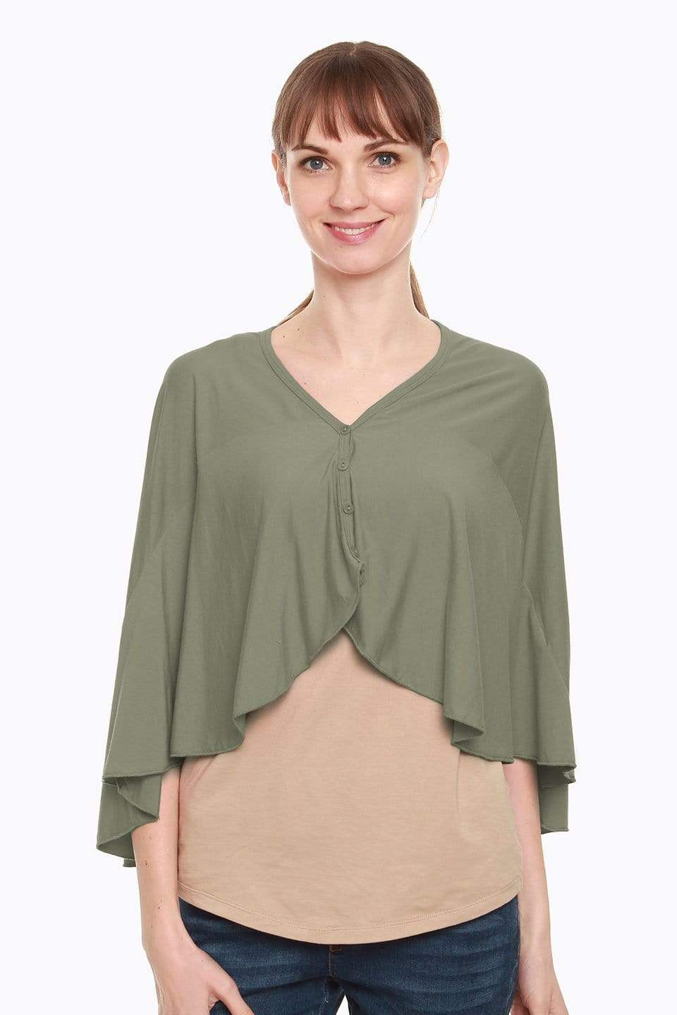 Spring Maternity Bambi Cape Olive Green