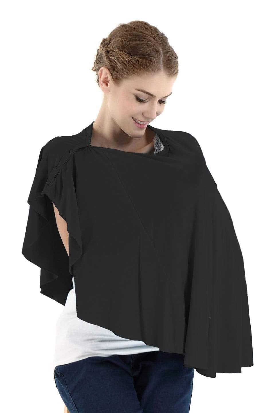 Spring Maternity Bambi Nursing Cape Black