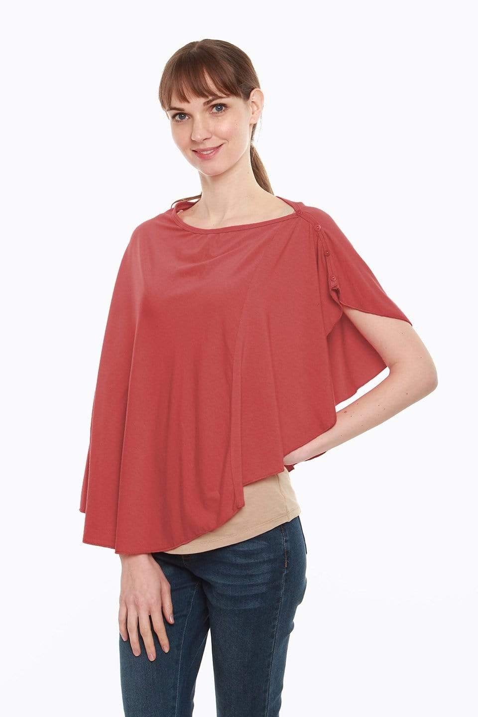 Spring Maternity Bambi Nursing Cape Dark Coral